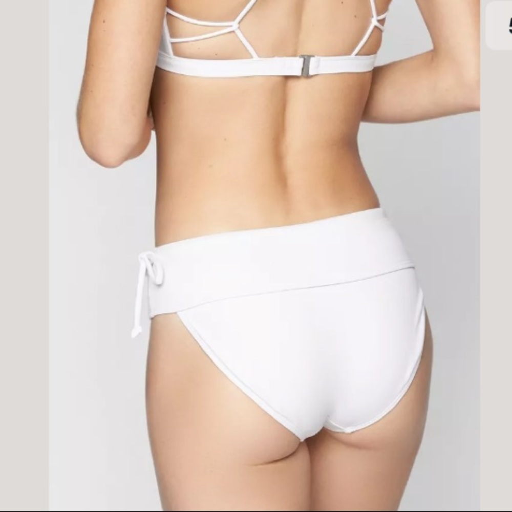 Athleta Side Tie Bikini Swim Bottom White NWT - Picture 2 of 8